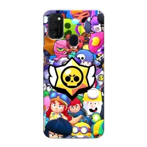Чехол для Samsung Galaxy M21s Бравл Старс (VPrint) (Лого Brawl Stars)