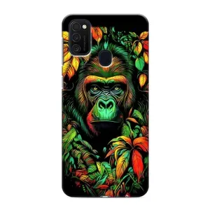 Чехол с Обезьянами Samsung Galaxy M21s - (AlphaPrint) (Обезьяна в тропиках)