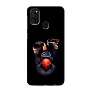 Чехол с Обезьянами Samsung Galaxy M21s - (AlphaPrint) (Три обезьяны)