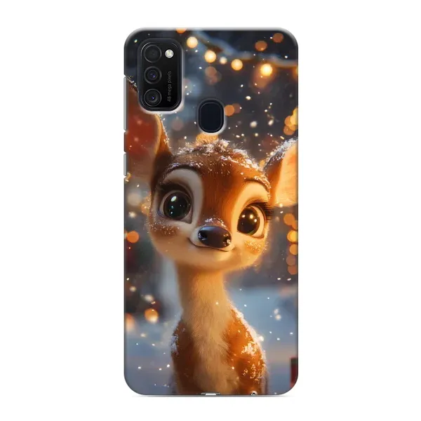 Чохол з принтом «Оленятко серед гірлянд» для Samsung Galaxy M21s