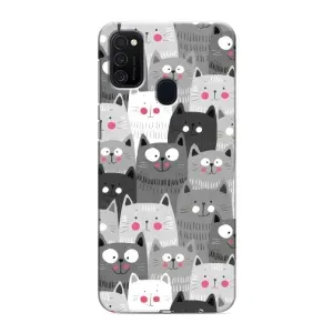Чохли з Котиками для Samsung Galaxy M21s (VPrint) (Мальовані котики)