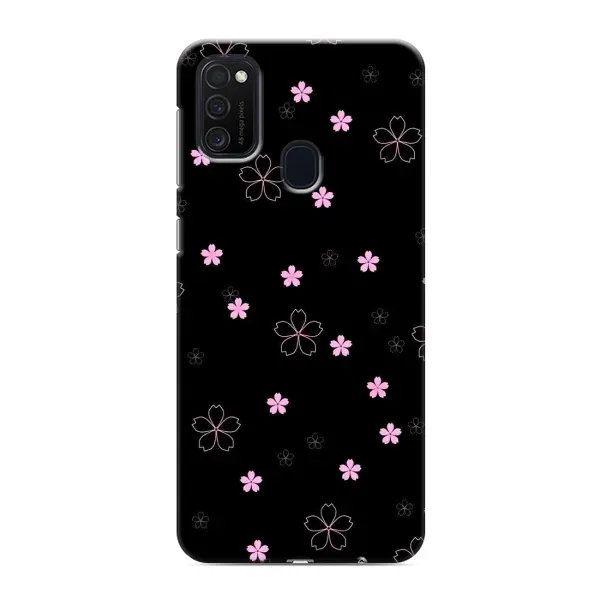 Чехол с принтом «Розовые цветы на черном» для Samsung Galaxy M21s Чехол с принтом «Розовые цветы на черном» для Samsung Galaxy M21s