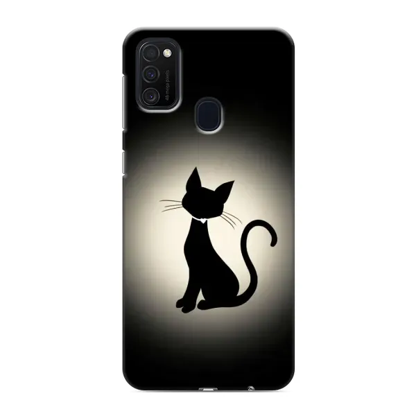 Чохол з принтом «Силует котика» для Samsung Galaxy M21s
