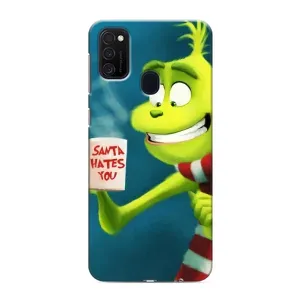 Рождественские Чехлы для Samsung Galaxy M21s (VPrint) (Зеленый Гринч)