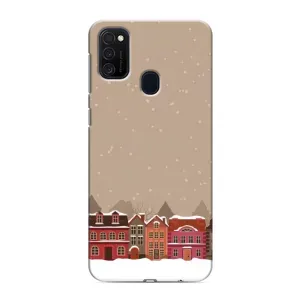 Новогодние, Праздничные Чехлы для Samsung Galaxy M21s - 2024 год (Зимний город)