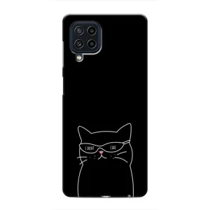 Чохол з малюнком кіт на Samsung Galaxy M22 (Байдужий кіт)