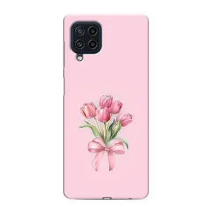 Чохол з розовим принтом для Samsung Galaxy M22 (Букет квітів)