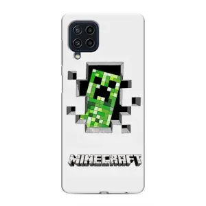 Чехол Майнкрафт на Samsung Galaxy M22 (AlphaPrint) Minecraft (крипер Майнкрафт)