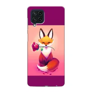 Чохли з картинкою Лисичка для Samsung Galaxy M22 (VPrint) (Лиса з трояндою)
