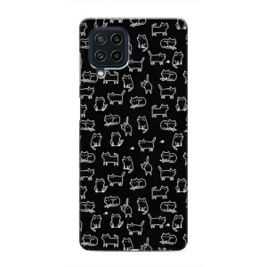 Чохол з принтом для Samsung Galaxy M22 (AlphaPrint) Модні коти (Маленькі котики)