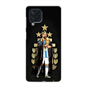 Чехлы для Samsung Galaxy M22 (Leo чемпион) (AlphaPrint) (Месси Король)
