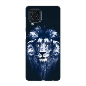 Чохол з картинкою ЛЕВ для Samsung Galaxy M22 (VPrint) (Синій Лев)