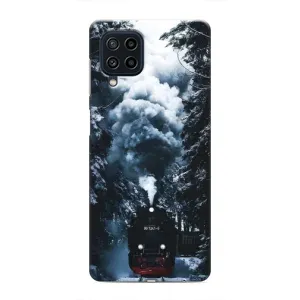 Новорічні, Святкові Чохли для Samsung Galaxy M22 - 2024 год (Зимовий потяг)