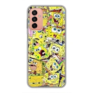Чехол Губка Боб для Самсунг М23 (5G) (Эмоции Спанч Боба)