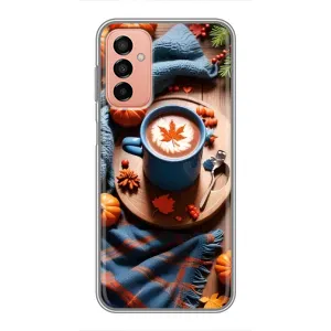 Чохол з унікальним дизайном 'Осінь з кавою' для Samsung Galaxy M23 (5G) (Кава і гарбузики)