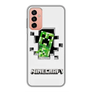 Чехол Майнкрафт на Samsung Galaxy M23 (5G) (AlphaPrint) Minecraft (крипер Майнкрафт)