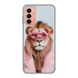 Чохол з принтом стильні тварини для Samsung Galaxy М23 (5G) (Лев в окулярах)