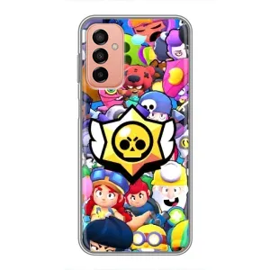 Чехол для Samsung Galaxy M23 (5G) Бравл Старс (VPrint) (Лого Brawl Stars)