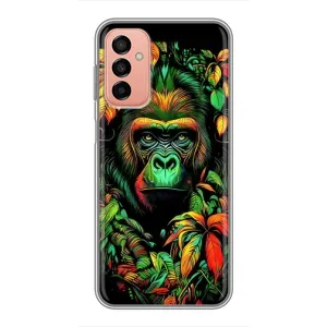 Чохол з Мавпами Samsung Galaxy M23 (5G) - (AlphaPrint) (Мавпа в квітах)