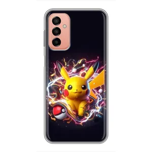 Чохол з Пікачу на Samsung Galaxy M23 (5G) (Пікачу з м'ячем)