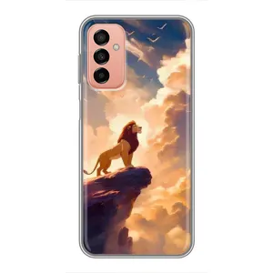 Чехол Король лев на Самсунг М23 (5G) (Симба на скале)