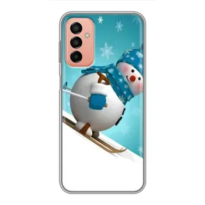 Новорічні Чохли для Samsung Galaxy М23 (5G) (VPrint) (Сніговик на лижах)