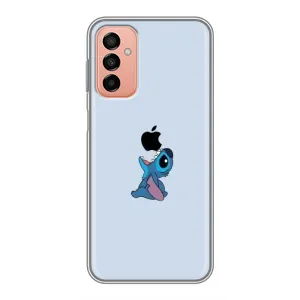 Чехол с принтом Стич на Samsung Galaxy M23 (5G) (Stitch apple)