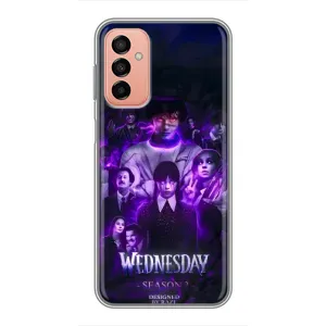 Чехол с дизайном Венздей 2 на Samsung Galaxy M23 (5G) (Фиолетовая магия Уэнздей)