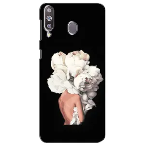 Чехлы (ART) Цветы на Samsung Galaxy M30 (M305) (VPrint) (Белые цветы)