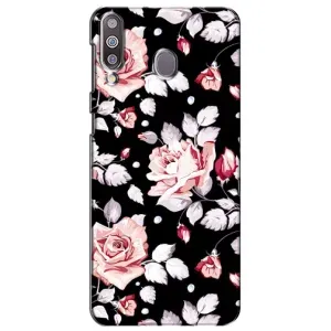 Чехлы с Цветами для Samsung Galaxy M30 (M305) (VPrint) (Цветочки на черном)