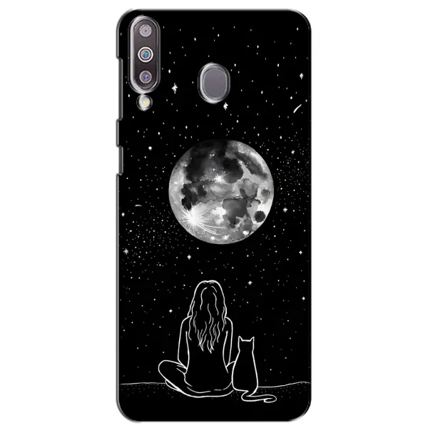 Чохол з принтом «Дівчина з котом» для Samsung Galaxy M30 (M305)