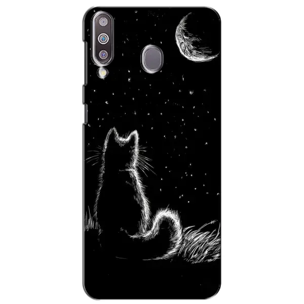 Чехол с принтом «Котик и луна» для Samsung Galaxy M30 (M305)