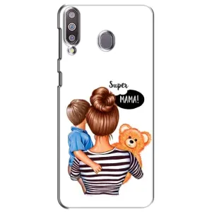 Чехол с печатью для Samsung Galaxy M30 (M305) - (Мама с ребенком) (AlphaPrint) (Мама с сыном)