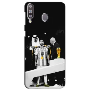 Чехлы для Samsung Galaxy M30 (M305) (Leo чемпион) (AlphaPrint) (Месси в накидке)