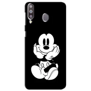 Эксклюзивный чехол для Samsung Galaxy M30 (M305) (AlphaPrint - Мультяшные) (Микки на черном)