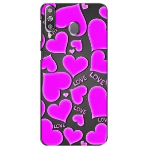 Чехлы для любимой на Самсунг Ґелексі M30 (VPrint) (Pink hearts)