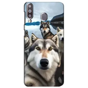 Чохол з Хаскі Samsung Galaxy M30 (M305) - (AlphaPrint) (Селфі Хаскі)