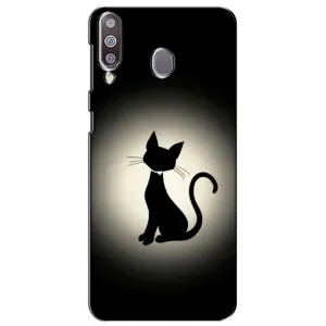 Чохол з принтом для Samsung Galaxy M30 (M305) (AlphaPrint) Модні коти (Силует котика)
