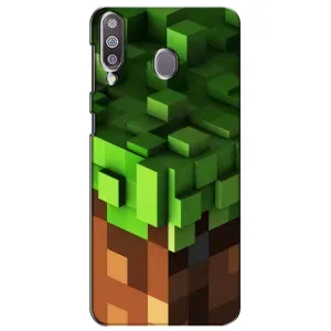Чехол Майнкрафт на Samsung Galaxy M30 (M305) (AlphaPrint) Minecraft (текстура Майнкрафт)