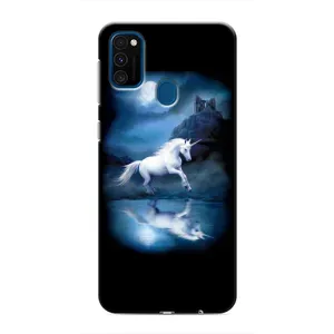 Чехол для Самсунг М30с - (Единорожки - Новинки) (AlphaPrint) (Единорог)