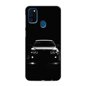 Чехол для Самсунг М30с - с принтом БМВ (AlphaPrint) (Машина BMW)