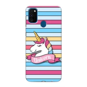 Чехол для Самсунг М30с - (Единорожки - Новинки) (AlphaPrint) (Unicorn)
