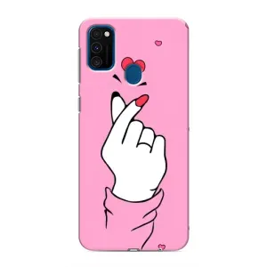 Чехол с принтом для Samsung Galaxy M30s (M307) (AlphaPrint - Знак сердечка)