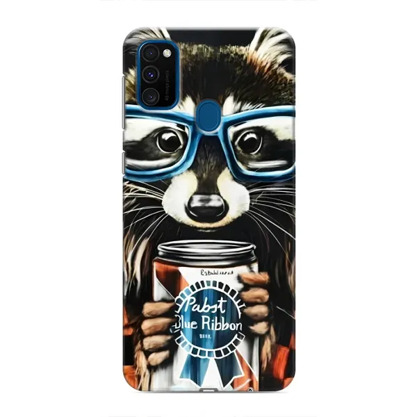Чехол с принтом «Енот с банкой» для Samsung Galaxy M31