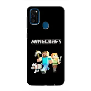 Чехол Майнкрафт на Samsung Galaxy M31 (AlphaPrint) Minecraft (герои Minecraft)
