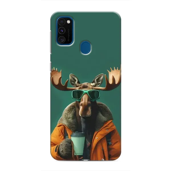 Чохол з принтом «Лось з кавою» для Samsung Galaxy M31 Чохол з принтом «Лось з кавою» для Samsung Galaxy M31
