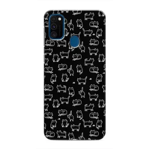 Чехол с принтом для Samsung Galaxy M31 (AlphaPrint) Модные коты (Меленькие котики)
