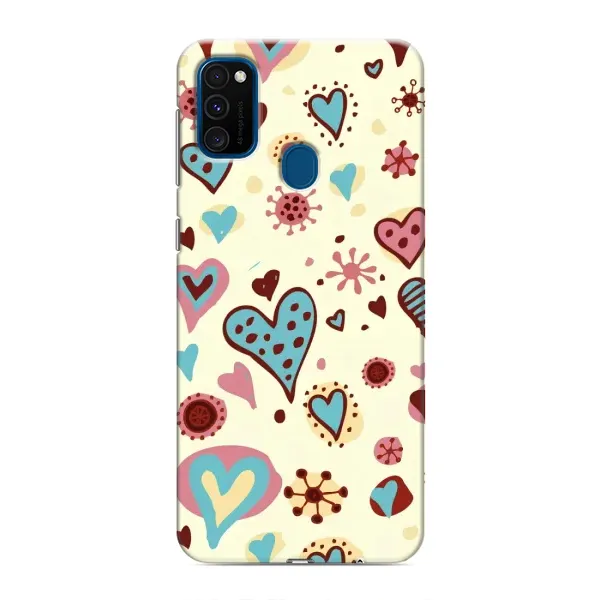 Чохол з принтом «Сердечки» для Samsung Galaxy M31 Чохол з принтом «Сердечки» для Samsung Galaxy M31