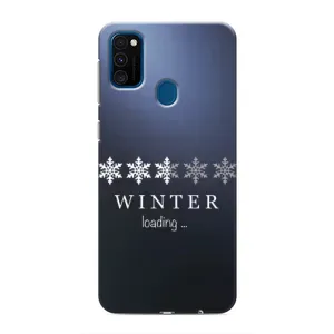 Зимние Чехлы для Самсунг М31 - прозрачный фон (Winter loading)