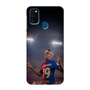 Чехол с футболистом Ламин Ямаль Samsung Galaxy M31 (Ямаль на стадионе)
